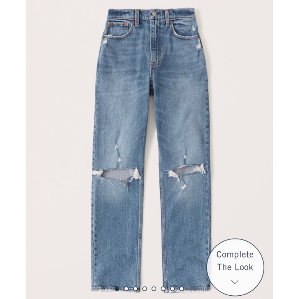 Abercrombie & Fitch Blue Straight Leg Jeans
